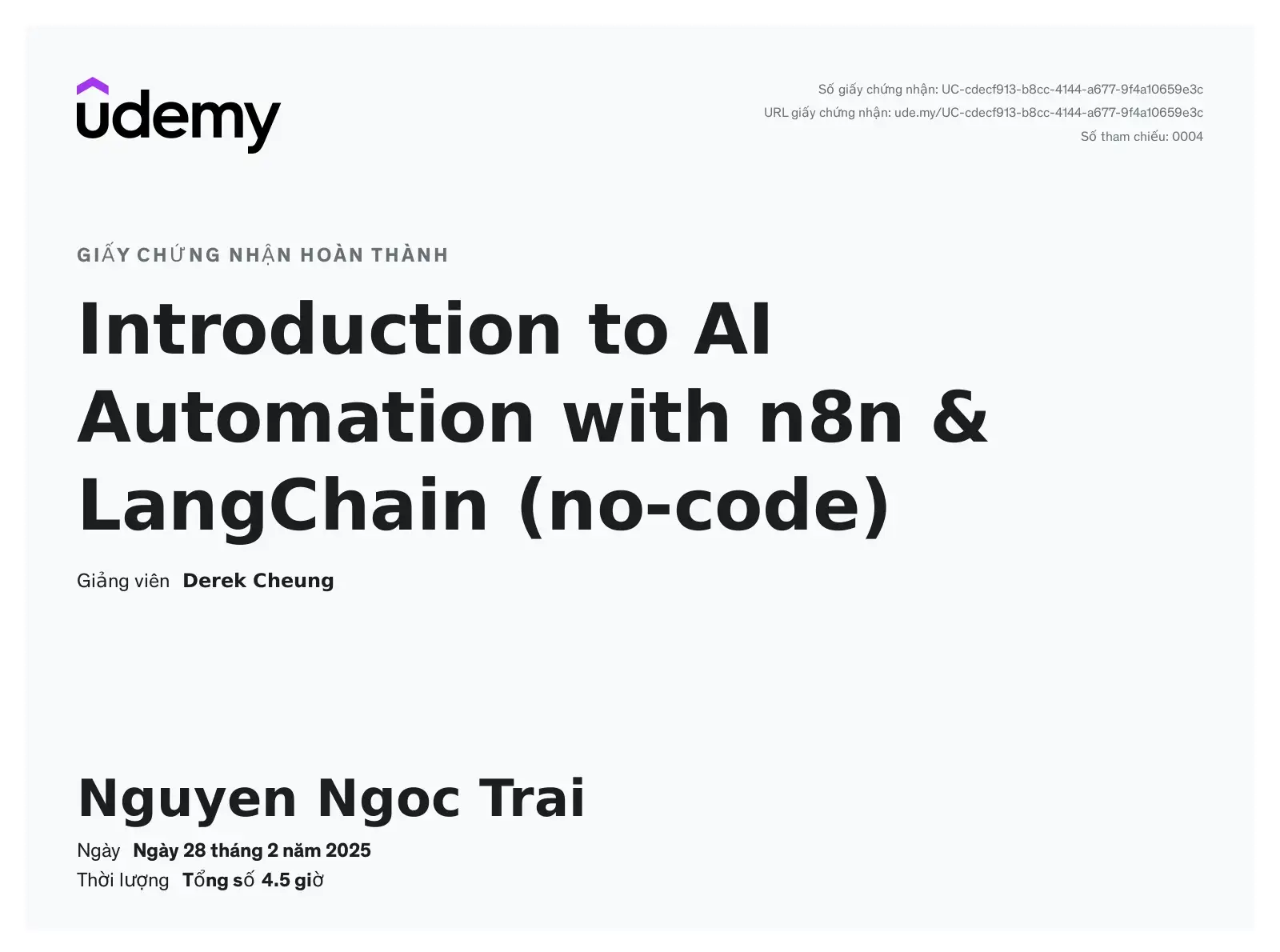 Introduction to AI Automation with n8n & LangChain (no-code)
