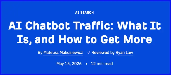 Bài viết về traffic chatbot AI được AI tập hợp từ các bài blog hiện có