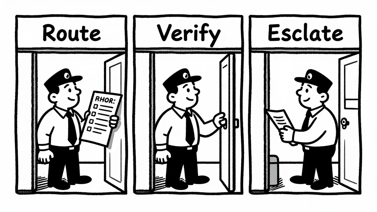 Kiến trúc Route – Verify – Escalate hoạt động ra sao?