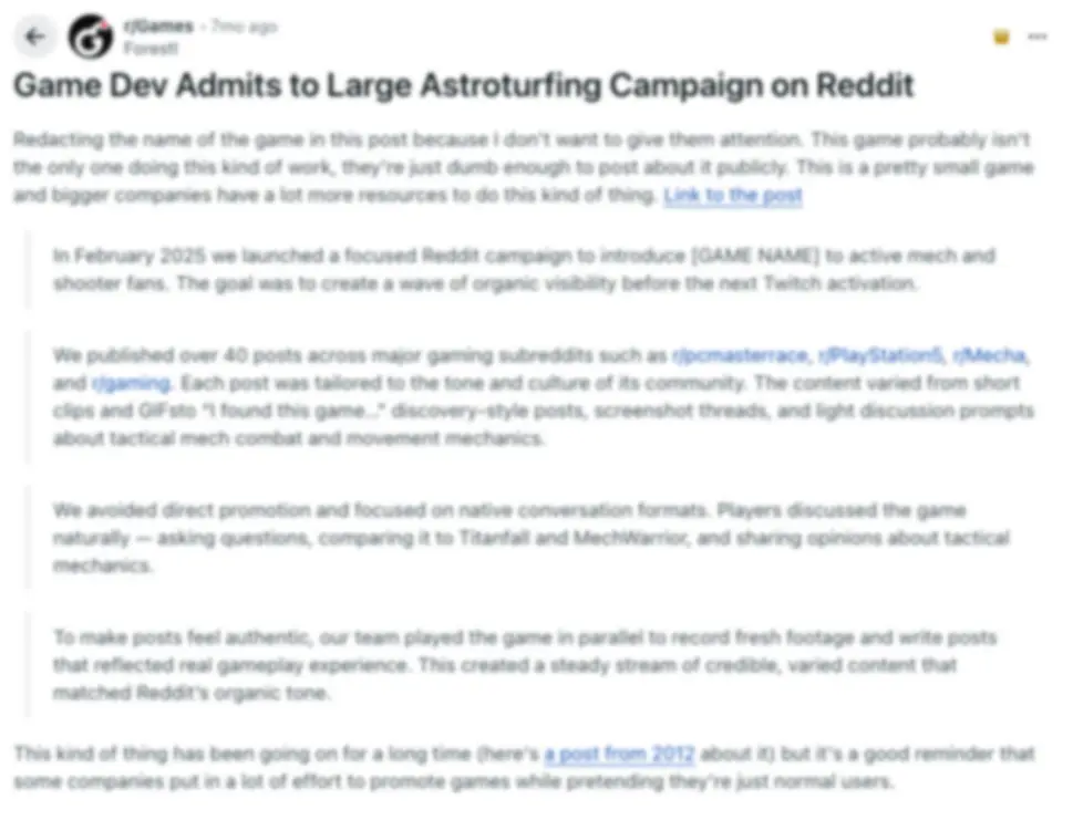 Bài báo về vụ bê bối astroturfing của Trap Plan